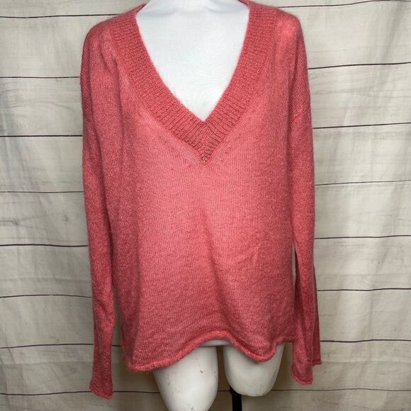 Semi couture 01 pink lightweight v neck pullover medium - Picture 1 of 10